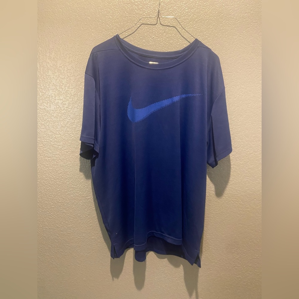 NIKE Dri-Fit Mens Size XXL Blue T Shirt Cotton/Polyest